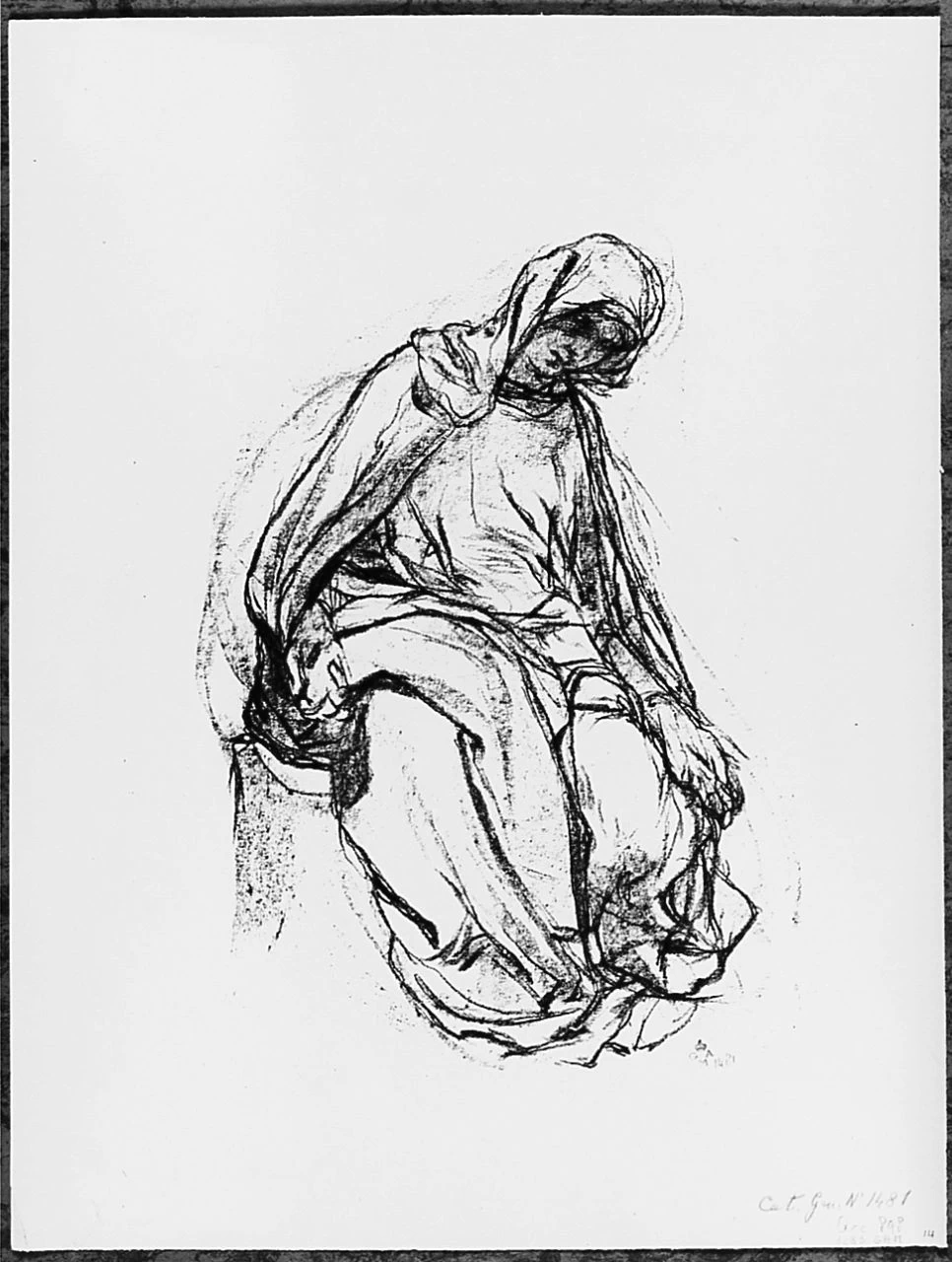 Figura femminile seduta - Gabinetto Disegni e Stampe degli Uffizi, Firenze